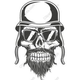 Rebel Skull in Helmet