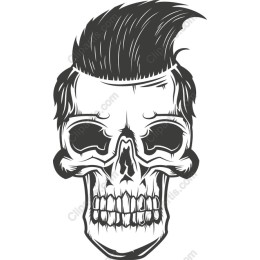 Retro Pompadour Skull