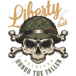 Liberty or Death Soldier Skull