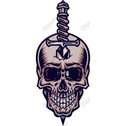 Skull with Sword