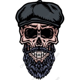 Edgy Skull with Beard