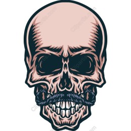 Mustachioed Skull