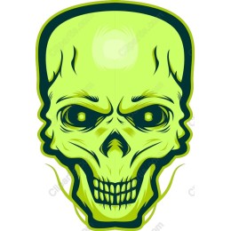 Eerie Green Skull