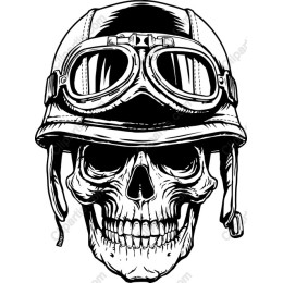 Vintage Military Skull