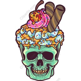 Gothic Ice Cream Skull