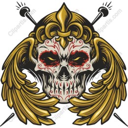 Warrior Skull with Wings