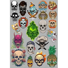 Skull Art Clipart Bundle - Unique in and