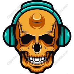Skull with Headphones
