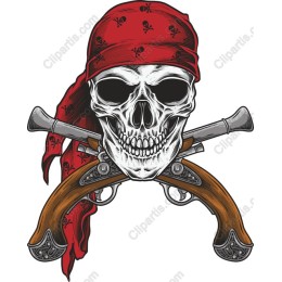 Pirate Skull with Crossed Pistols