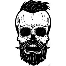 Vintage Skull with Mustache