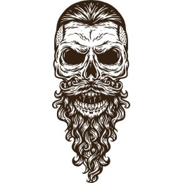 Vintage Skull with Beard