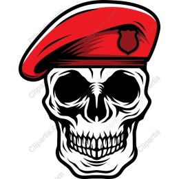 Skull with Red Beret