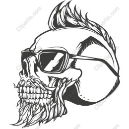 Edgy Skull with Sunglasses