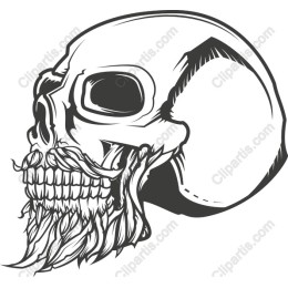 Skull with Beard