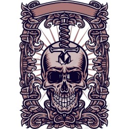 Ornate Skull and Sword