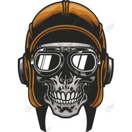 Vintage Pilot Skull
