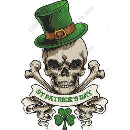 St. Patrick's Day Skull & Bones