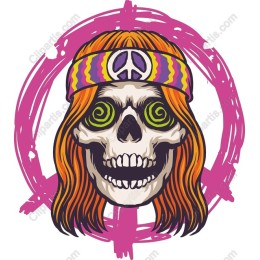 Psychedelic Peace Skull