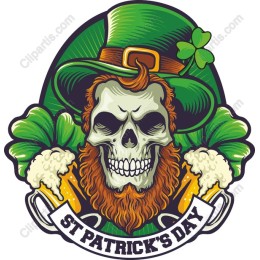 St. Patrick's Day Skull Beer