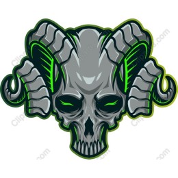 Skull and Ram Horns
