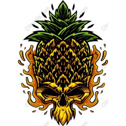Fiery Pineapple Skull