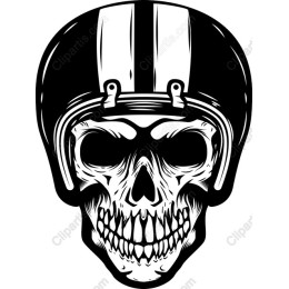 Fierce Skull with Football Helmet