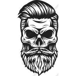 Vintage Skull with Beard