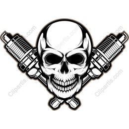 Skull and Spark Plugs