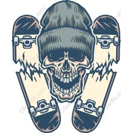 Skull and Skateboard