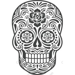 Ornate Skull Floral