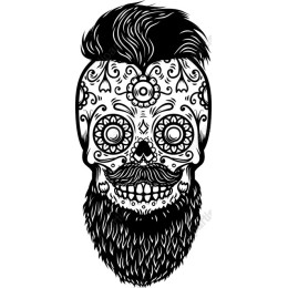 Stylish Day of the Dead Skull