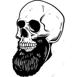 Skull with Beard