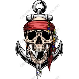 Pirate Skull and Anchor