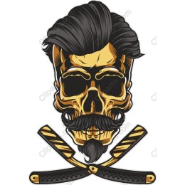 Bold Skull and Razors
