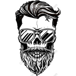 Cool Skull with Sunglasses and Beard