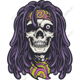Psychedelic Skull Dreadlock