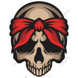 Skull with Red Bandana