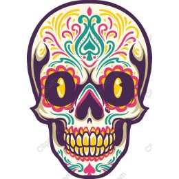 Vibrant Decorative Skull
