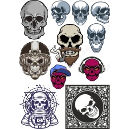 Skull Clipart Bundle - Edgy