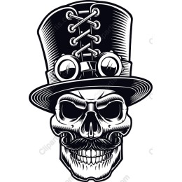 Steampunk Skull with Top Hat