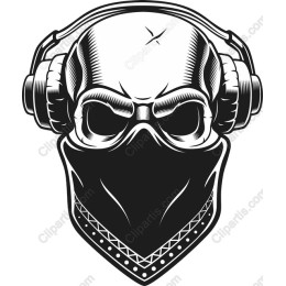 Skull with Headphones