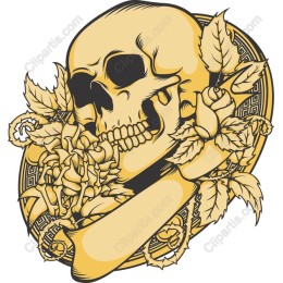 Elegant Skull and Rose