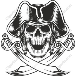 Pirate Skull and Crossed Swords