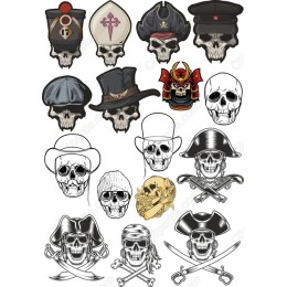 Skull & Crossbones Clipart Bundle - Edgy Set