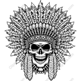 Native American Skull Headdress