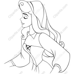 Charming Princess Line Art