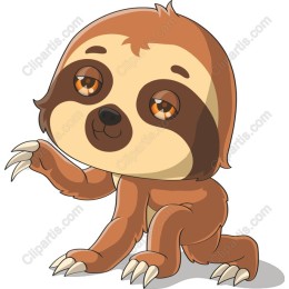 Adorable Cartoon Sloth