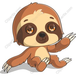 Adorable Cartoon Sloth