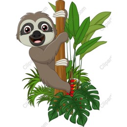 Adorable Cartoon Sloth
