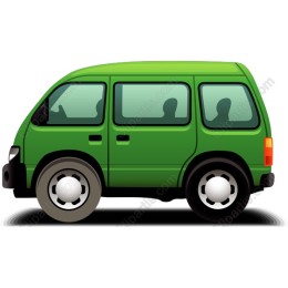 Vibrant Green Van